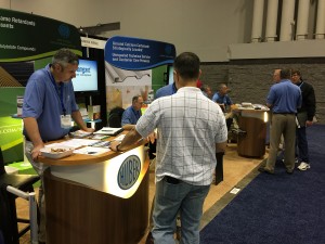 The Huber booth was again bustling at NPE2015 Wednesday.