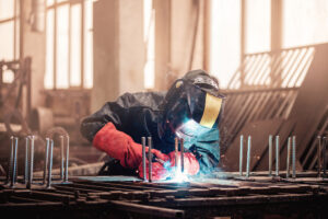person welding